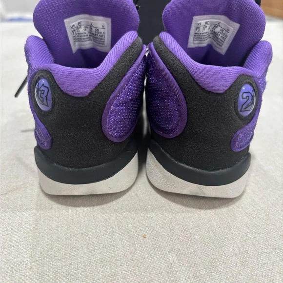 AIR JORDAN TODDLER Kids Air Jordan 13 TD "Purple Venom" Size 8c - Picture 3 of 9